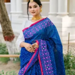 প্রিমিয়াম হাফসিল্ক বুটিক শাড়ি SKU B-1