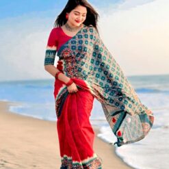 চান্দানি সিল্ক শাড়ি + ব্লাউজ পিছ R 1